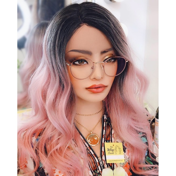 Her Wig Closet Accessories Pastel Pink Ombre Lace Front Wig